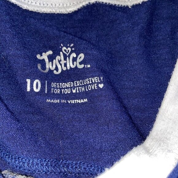 Girls justice tie front logo tee - Picture 3 of 4